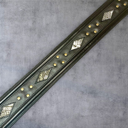 Gephardt PU Leather Guitar/Bass Strap - Black Diamond