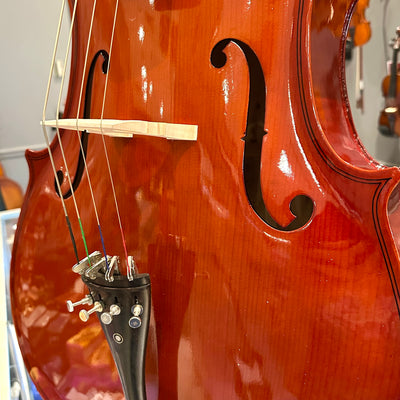 Strumenti a Corde 108: Student Cello, Solid Spruce Top, Glossy Finish - 4/4