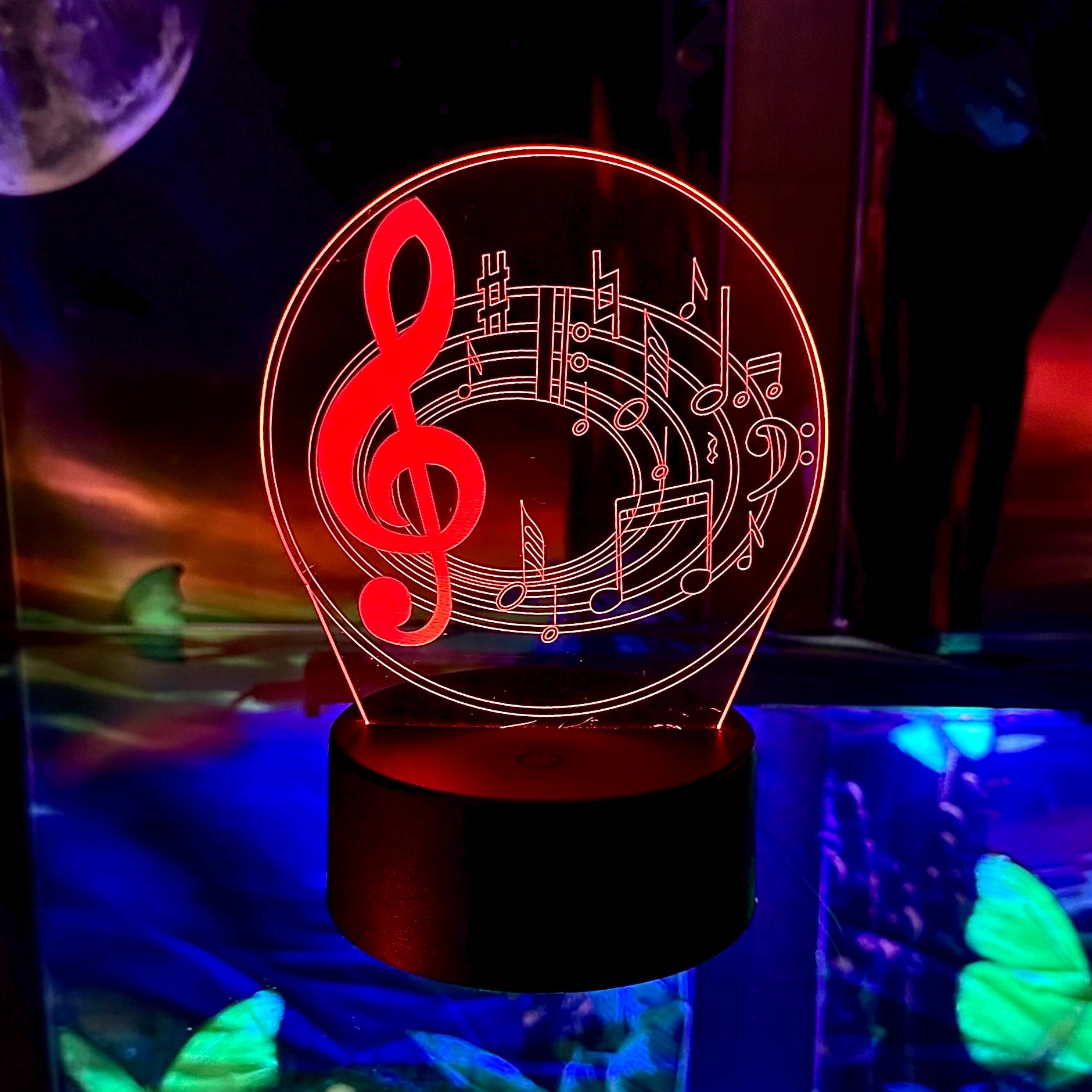 3D Music Lights: Treble Clef