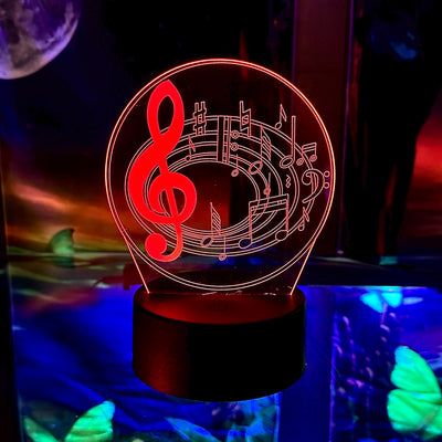 3D Music Lights: Treble Clef