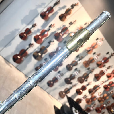 Jupiter CXL Intermediate Flute: Gold Played Mouthpiece