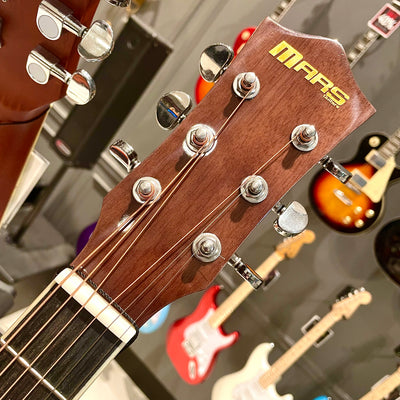 Mars m21bk40: 40” Acoustic Guitar - Black Flame