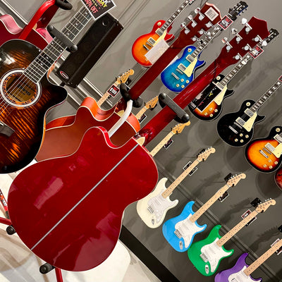Mars m21r40: 40” Acoustic Guitar - Red Flame
