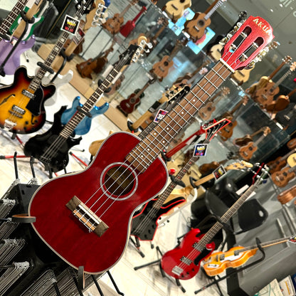 AKUA Earth: 24' Concert Ukulele, Mahogany - Red