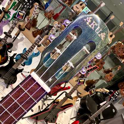 AKUA Earth: 24' Concert Ukulele, Mahogany - Sea Green