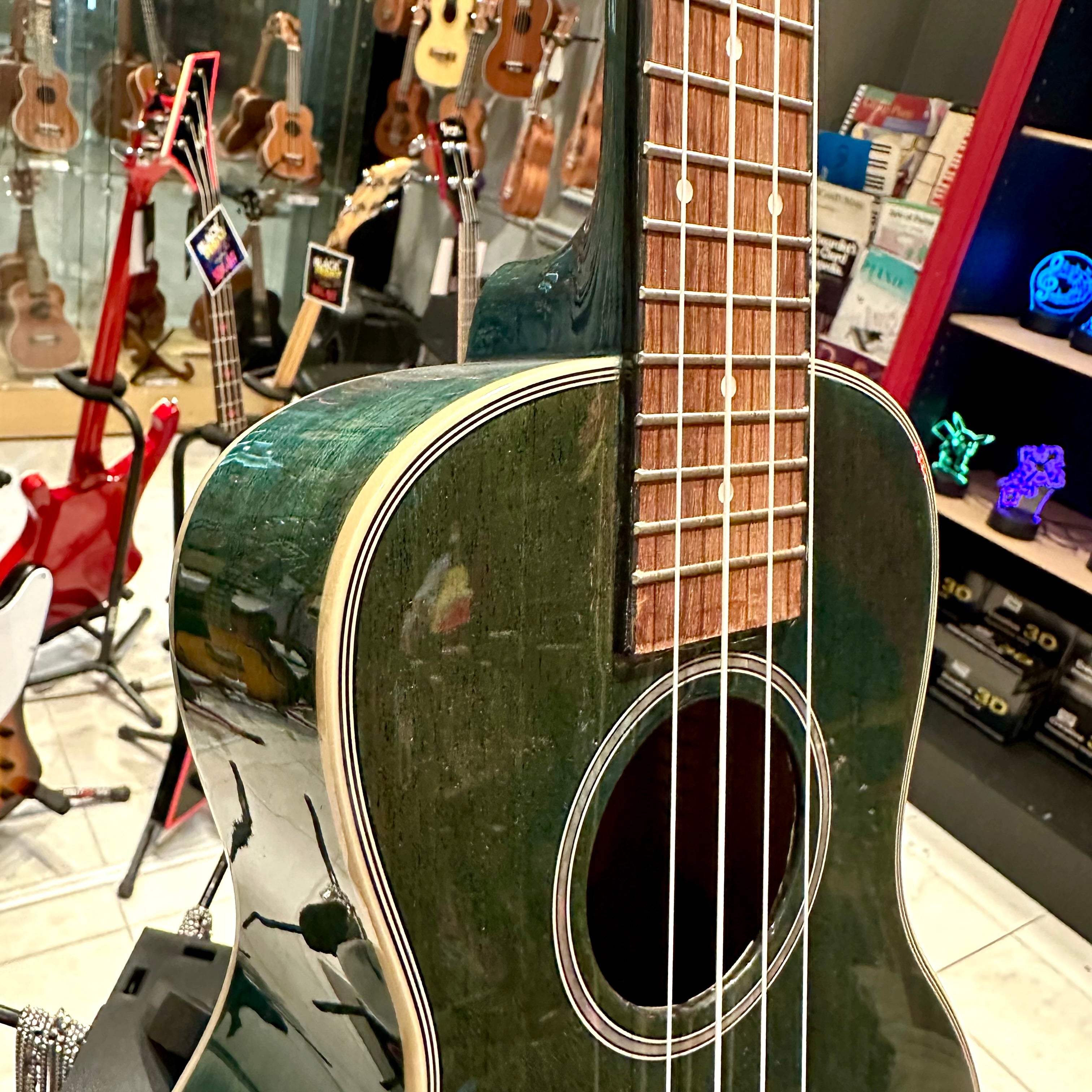 AKUA Earth: 24' Concert Ukulele, Mahogany - Sea Green