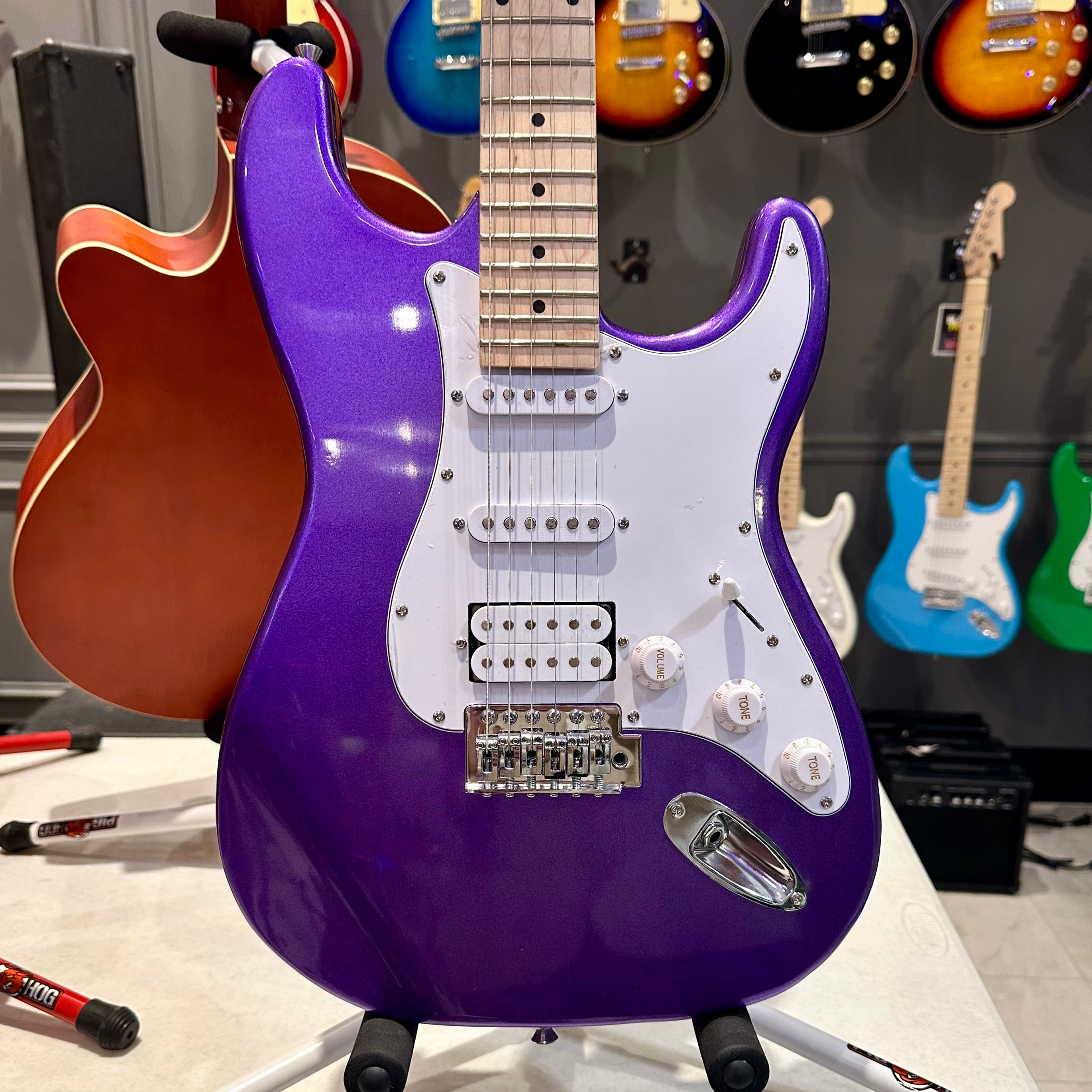Gephardt Ground Series: 39" Electric Guitar, Maple Neck - Blue Shimmer