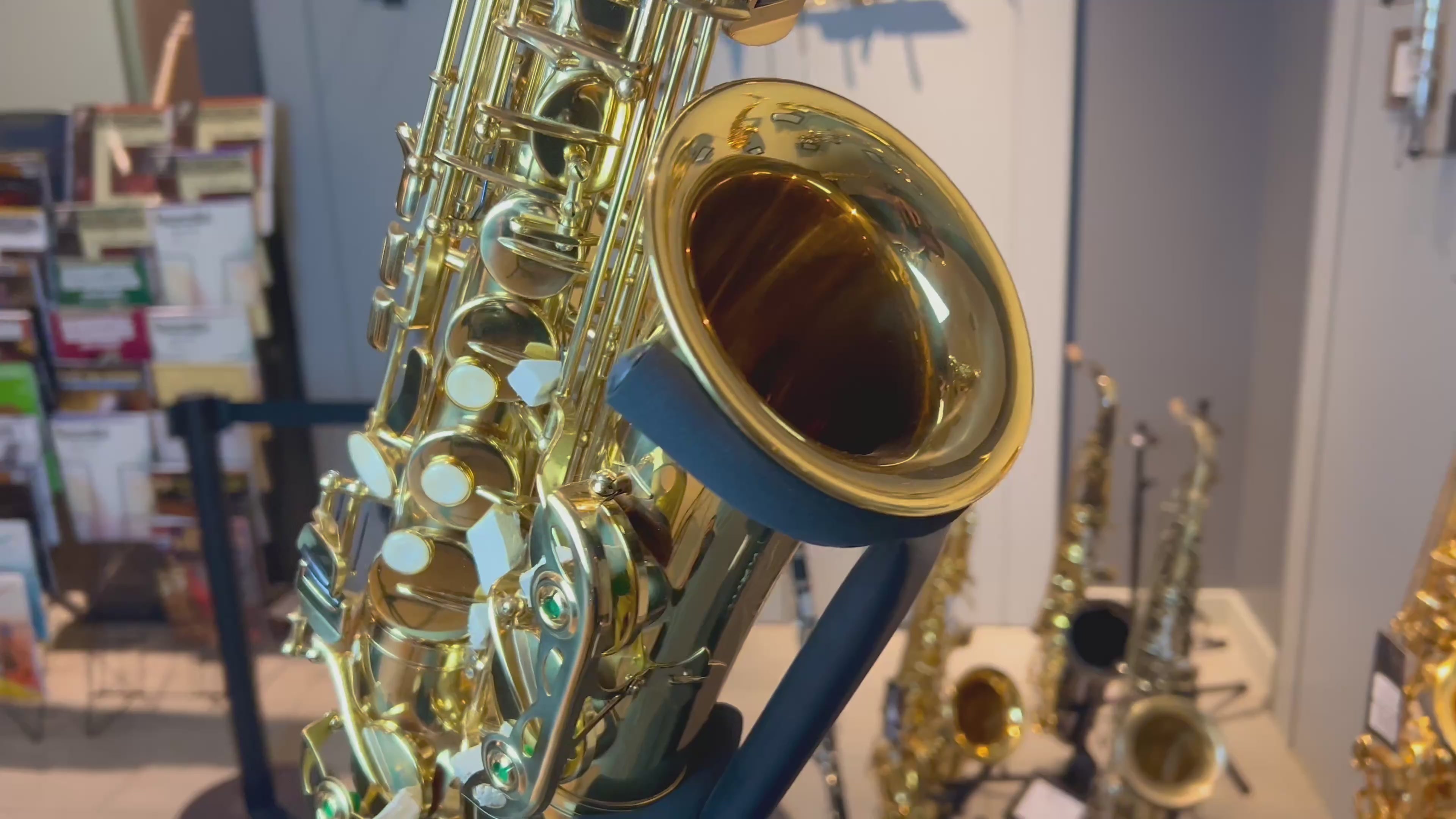 Load video: Fugue Srtudent Alto Saxophone Video and Opal Student Trumpet Video