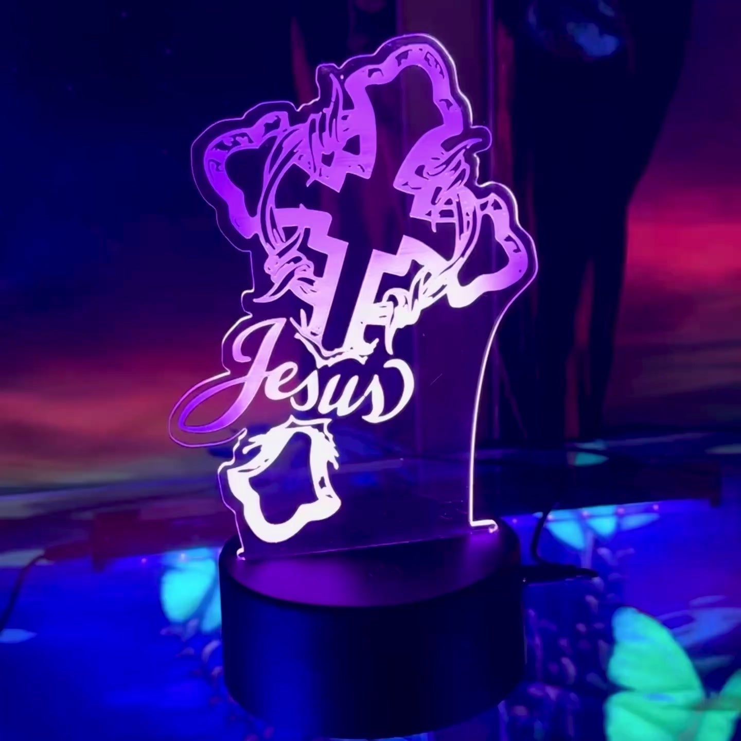 Load video: 3D Music Lights: Cross 1