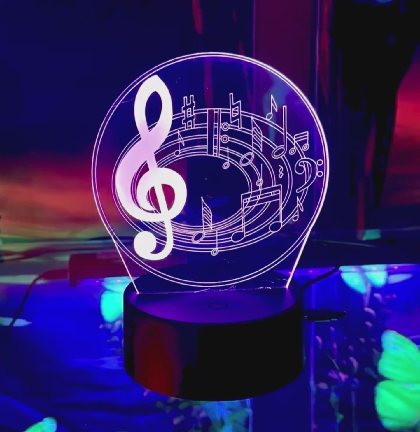 Load video: 3D Music Lights: Treble Clef