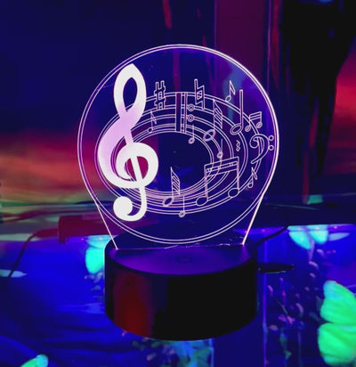3D Music Lights: Treble Clef