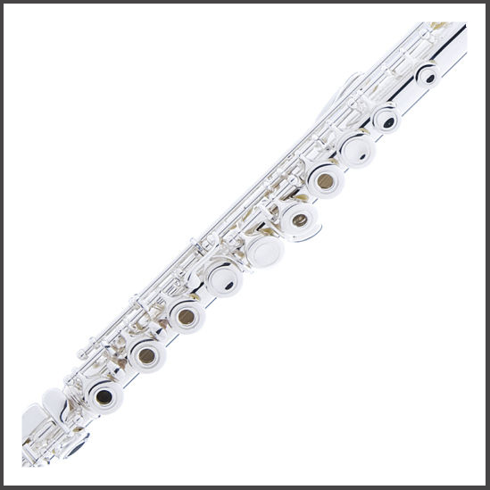 Copper Nickel-plated Flute Curved Head Joint Musical Accessories Silver 